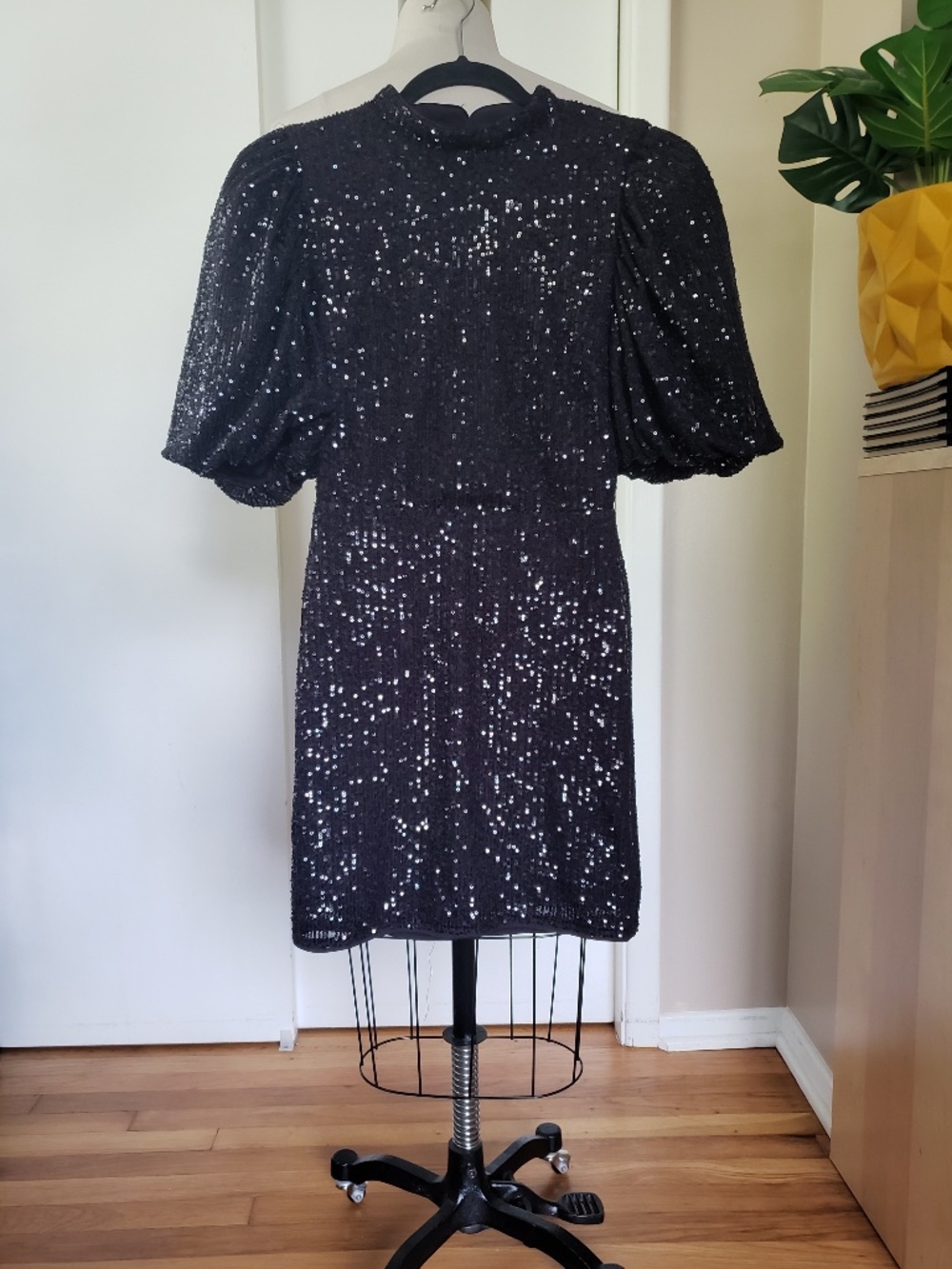 Camila Coelho Black Essence Sequin Mini Dress Size Small